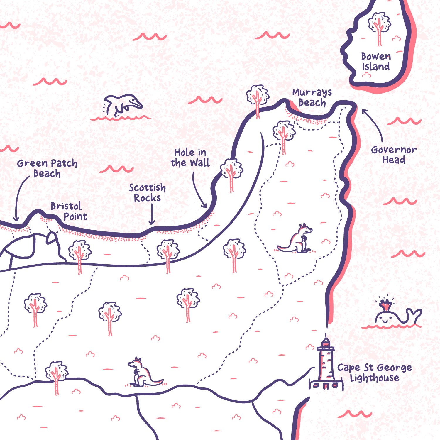 Illustrated map of the NP