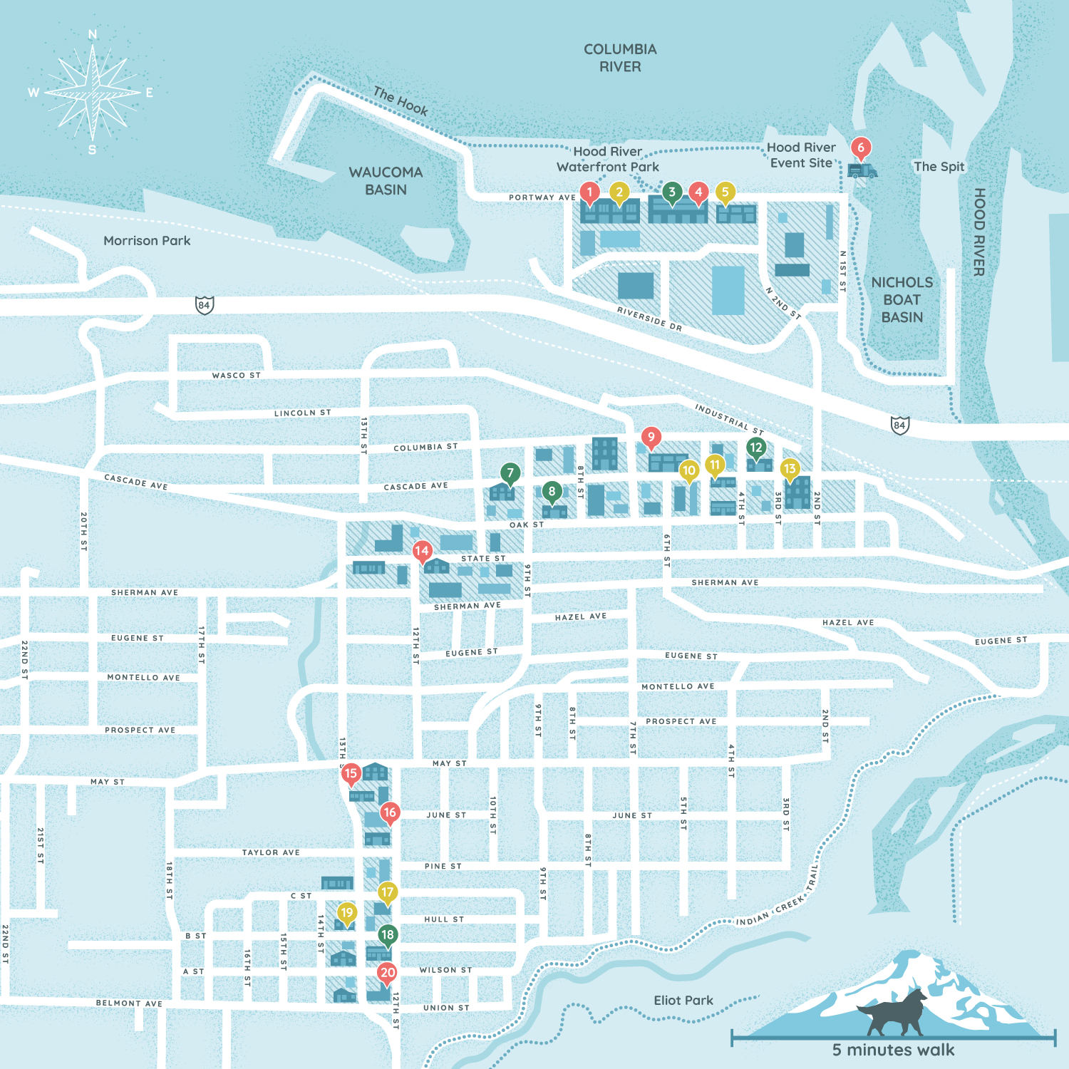 Street map of the town