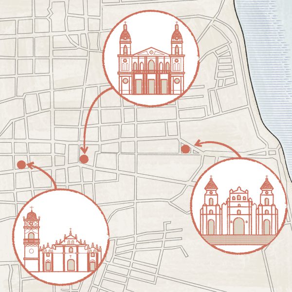 Where to fin the different churches int he city.
