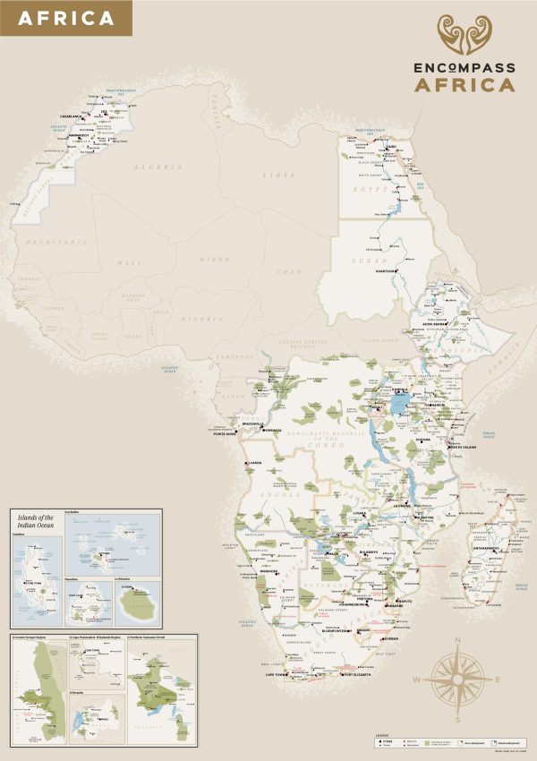 Full map of the African continent