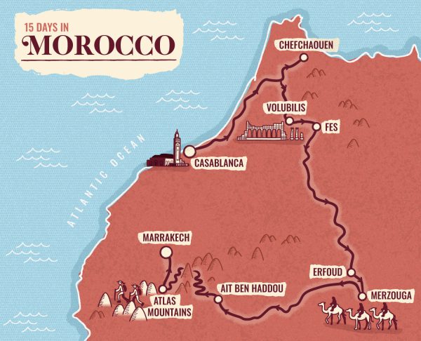 Itinerary in Morocco
