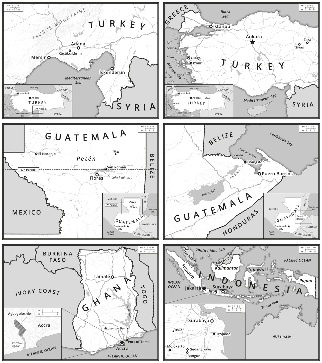 Black and white country maps for investigative book: Waste Wars - Greg ...